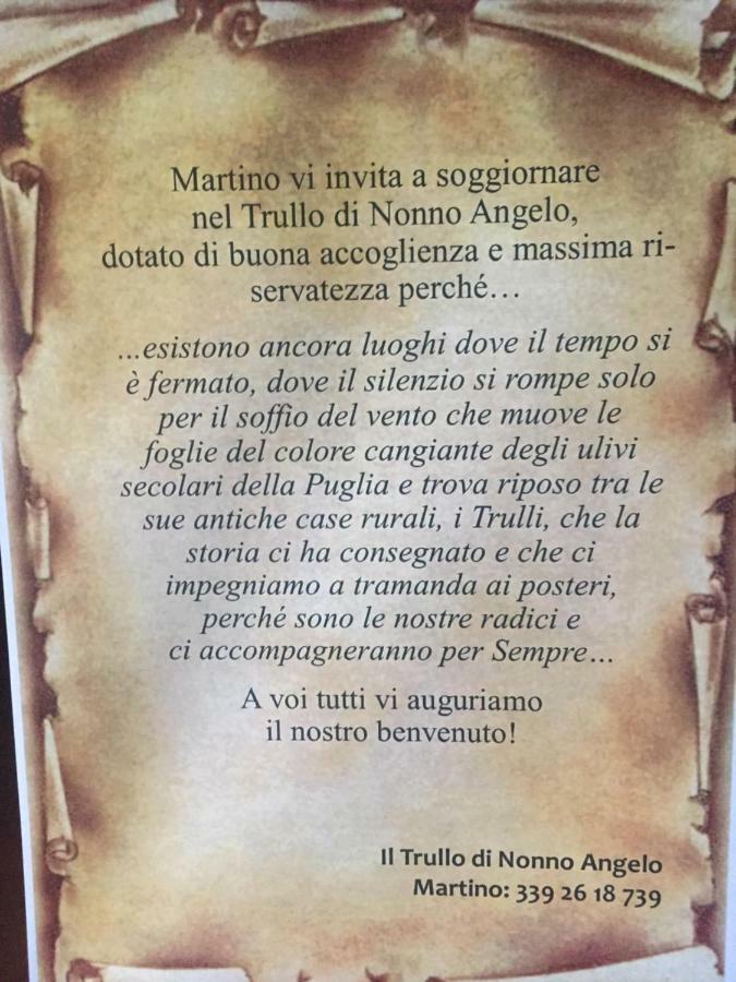 Il Trullo Di Nonno Angelo San Marco Otel Locorotondo Dış mekan fotoğraf